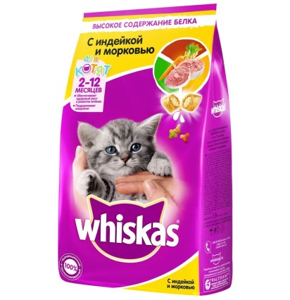 Вискас 1,9 кг молочные подушечки для котят